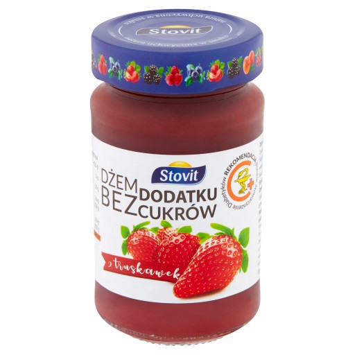 Jahodový džem BEZ CUKRU, JAHODOVÝ 250g Stovit