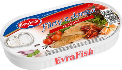 GRÉCKE FILETY TRESKY, konzerva EvraFish 170g