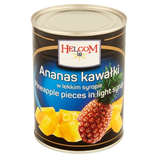 Lahodné kúsky ananásu v sirupe Light - 580 ml Helcom