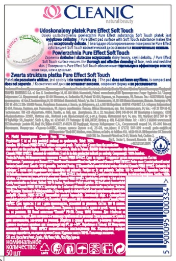 Kozmetické tampóny CLEANIC Pure Effect 50 kusov