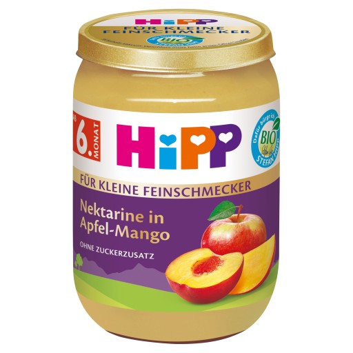 HiPP BIO Mousse z nektárinky, jablka a manga