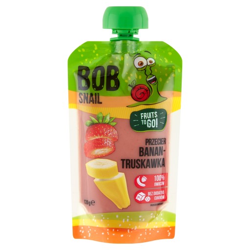 Bob Snail Smoothie banán jahoda bez lepku 120 g