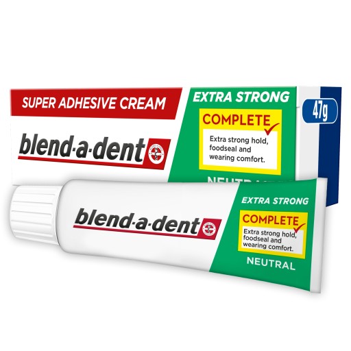 Blend-a-dent COMPLETE NEUTRAL lepidlo na zubné protézy neutrálnej chuti, 47 g