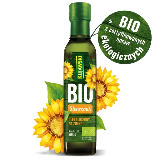 Kujawski bio slnečnicový olej lisovaný za studena 250 ml