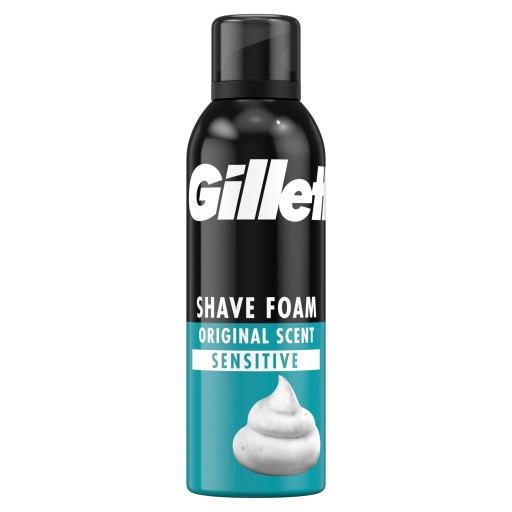 Gillette Sensitive Skin pena na holenie 200 ml