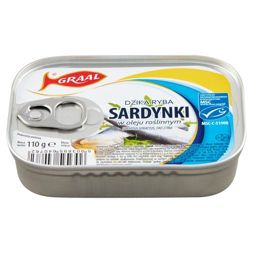 Sardinky z grálu v oleji 110g