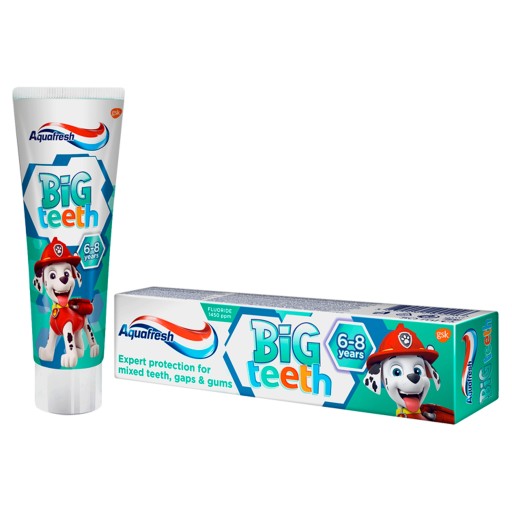 Aquafresh Big Teeth Paw Patrol zubná pasta pre deti 6+ rokov 50 ml