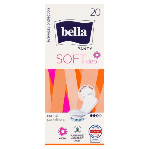 Dámske vložky Bella Panty Soft, biele, 20 kusov