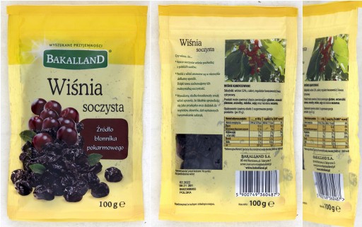 BAKALLAND ŠŤAVNÁ SUŠENÁ ČEREŠŇA, BEZ SEMIENKOV, 100G