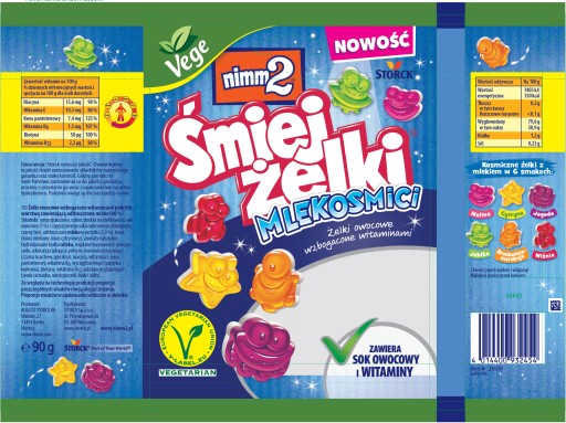 Nimm2 Śmiejżelki Mlekosmici 90G
