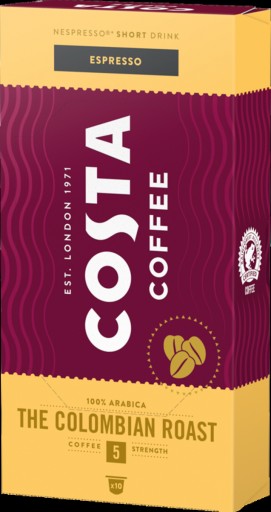 Kapsule Nespresso Costa Colombian Roast 10 ks