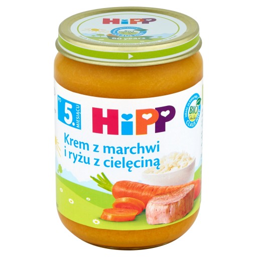 Mrkvovo-ryžový krém s teľacím HiPP BIO 190g