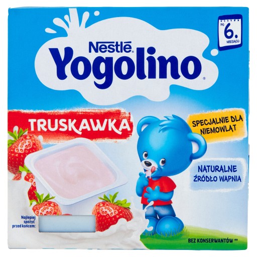 Nestlé Yogolino mlieko a ovocný dezert, jahoda po 6 mesiacoch 400 g