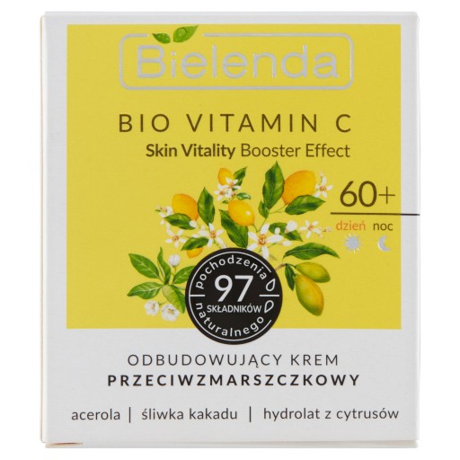 BIELENDA BIO VITAMÍN C OBNOVUJÚCI DENNÝ/NOČNÝ KRÉM PROTI VRÁSKAM 60+