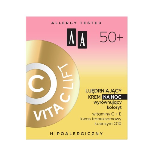 AA Vita C Lift 50+ spevňujúci nočný krém vyrovnáva tón pleti 50 ml