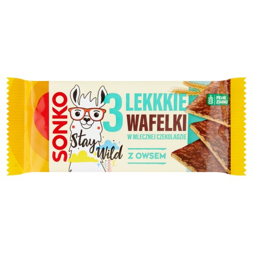 Sonko Kids Light oblátky s ovsenými vločkami v mliečnej čokoláde 36 g (3 kusy)