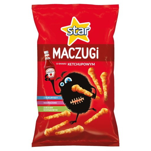 Hviezdne kečupové chrumky Snaki Maczugi 80g