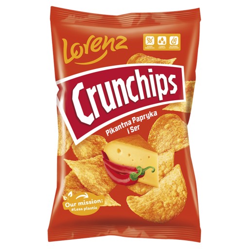 Crunchips Pikantné paprikové a syrové lupienky 140g