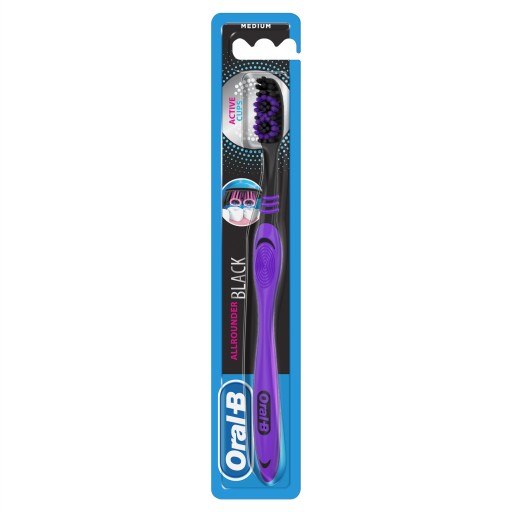 Čierna zubná kefka Oral-b Allrounder 1 ks.