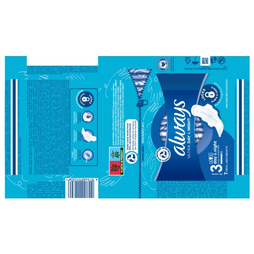 Hygienické vložky Always Ultra Super Plus s krídelkami, 8 ks.