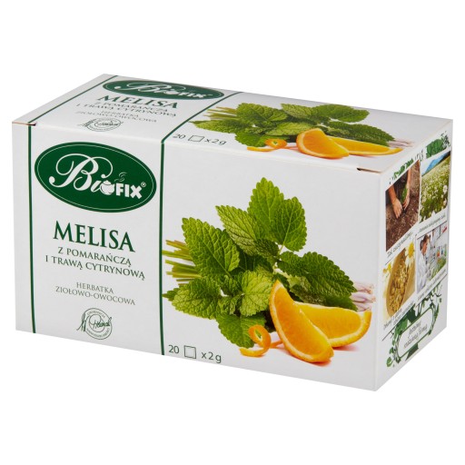 Bifix Bylinný čaj Melissa s pomarančom a citrónovou trávou 20 vrecúšok