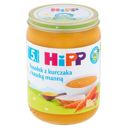 Slepačí vývar s krupicou po 5 mesiacoch HiPP BIO 190g