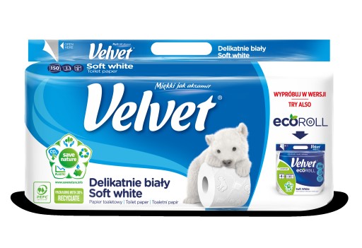 ZAMATOVÝ PAPIER 8 ks ples, 3 VRST., BIELY