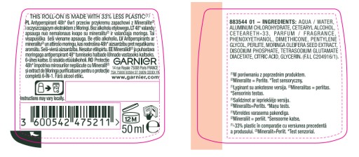 GARNIER ROLL-ON MINERAL 50ml 6V1 OCHRANA 48H