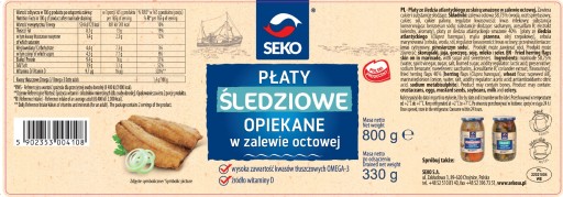 Sleďové vločky pražené v octovej omáčke seko 800g