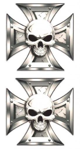 MALTÉSKA KRÍŽKOVÁ NÁLEPKA S LEBEČKOU