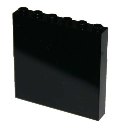 LEGO STENA, ČIERNY PANEL 1X6X5 ČÍSLO 59349