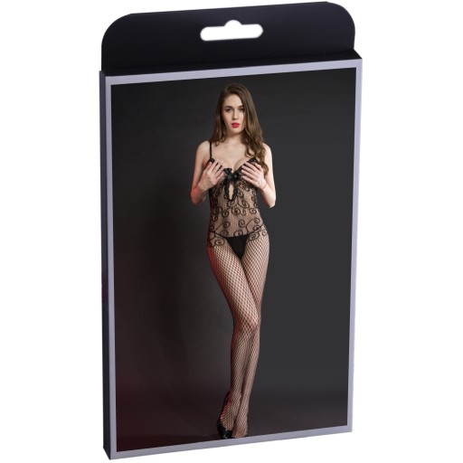 Body s mašľou, sieťovaná bodystocking S/L