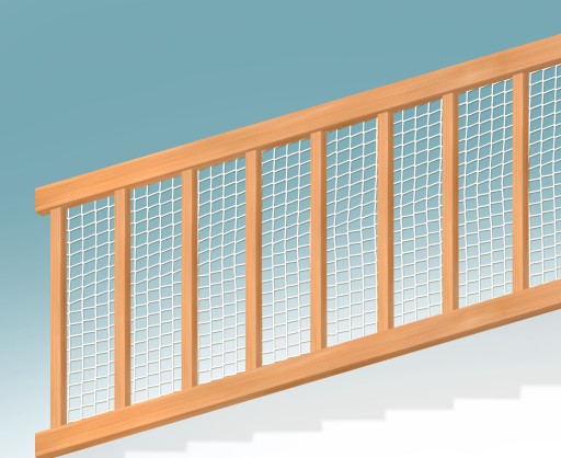 BIELA SIEŤ 80 cm OCHRANA NA SCHODY BALUSTRADE MEZZER POSTEĽ
