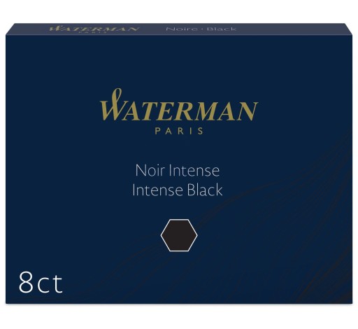Náboje Waterman dlhé 8ks čierne S0110850