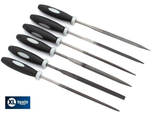 IHLOVÉ PILNÍKY S RÚČKOU 6ks NA KOV fi3x140mm