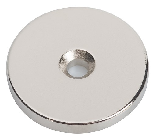 NEODYMOVÝ MAGNET 25x5 S OTVOROM 7,5/4,5 + SKRUTKA