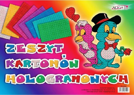 B-4 hologramový kartón v zošite
