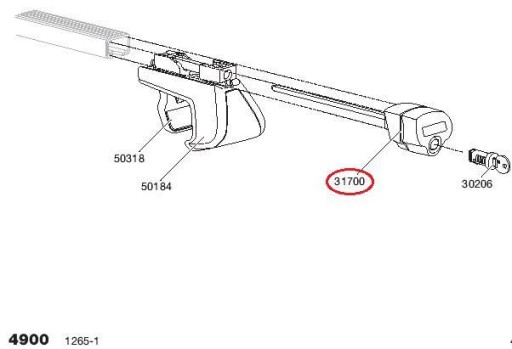 PLUG STEEL BEAM THULE RAPID 31700 750 4900