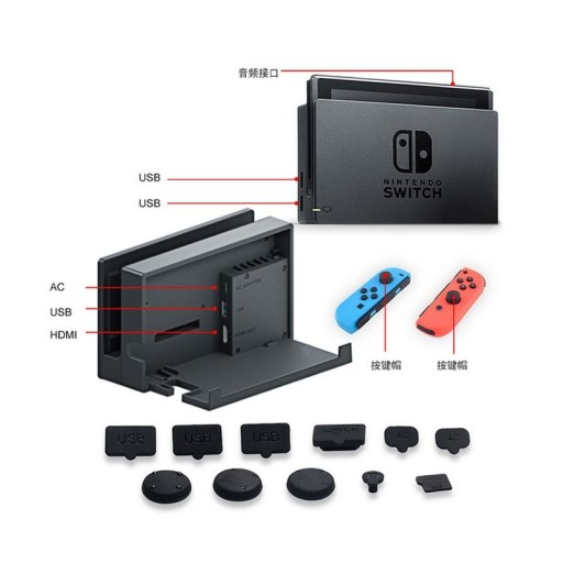 Zástrčky z tvrdeného skla pre porty NINTENDO SWITCH