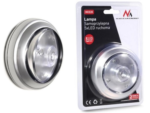 Maclean MCE28 LED lampa Samolepiaca Pohyblivá hlava 5xLED