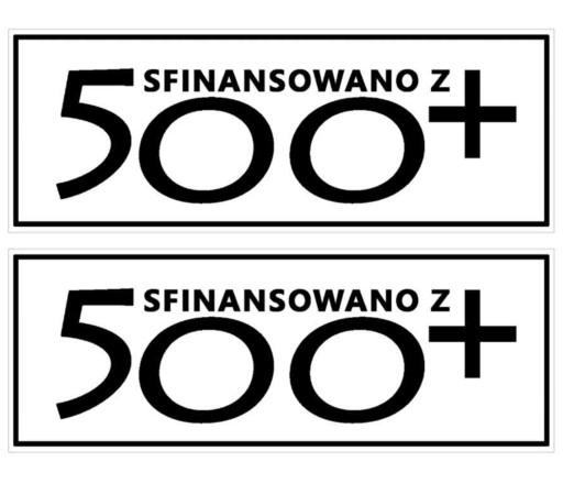 FINANCOVANÉ S 500+ NÁLEPKAMI UV NÁLEPKAMI ČIERNA