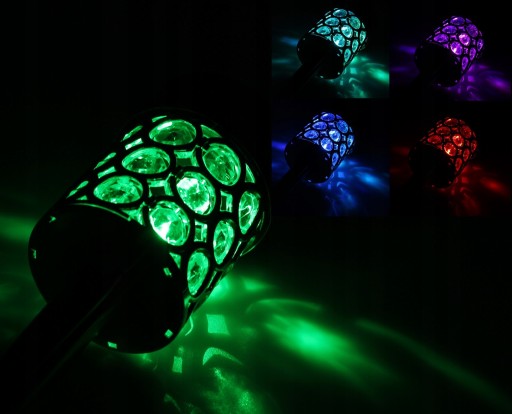 SOLÁRNA LAMPA LED solárna kovová viacfarebná