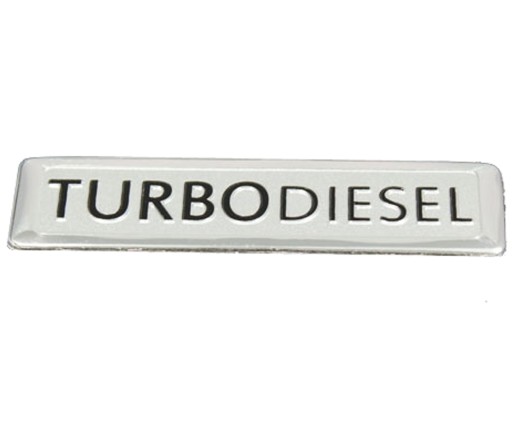 NÁLEPKA HLINÍKOVÝ ZNAK 3D CHROME TURBO DIESEL