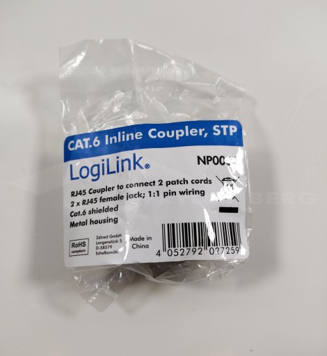 Logink NP0054 RJ45-RJ45 konektor kat.6 LÁTKA NOVINKA