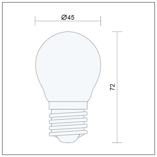 LED žiarovka E27 Filament 4W Edison G45 BALL 4000K ozdobná loftová girlanda