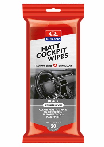 DR. MARCUS COCKPIT WIPES MATTE BLACK 30 ks