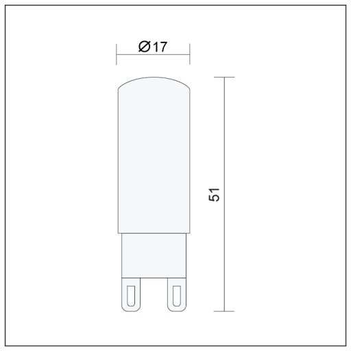 LED žiarovka 2835 SMD G9 230V 3W=25W tepl