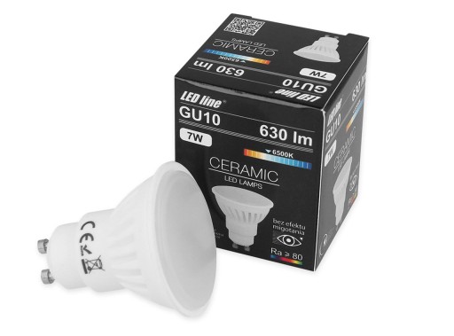 GU10 LED žiarovka 7W 630lm 170-250V studená 6500K LL