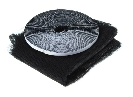 Okenná moskytiéra sieťka proti hmyzu 130x150 ČIERNA + suchý zips