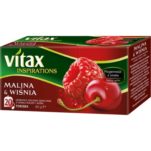 Vitax Čaj Malina Čerešňa 20tb